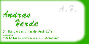 andras herde business card